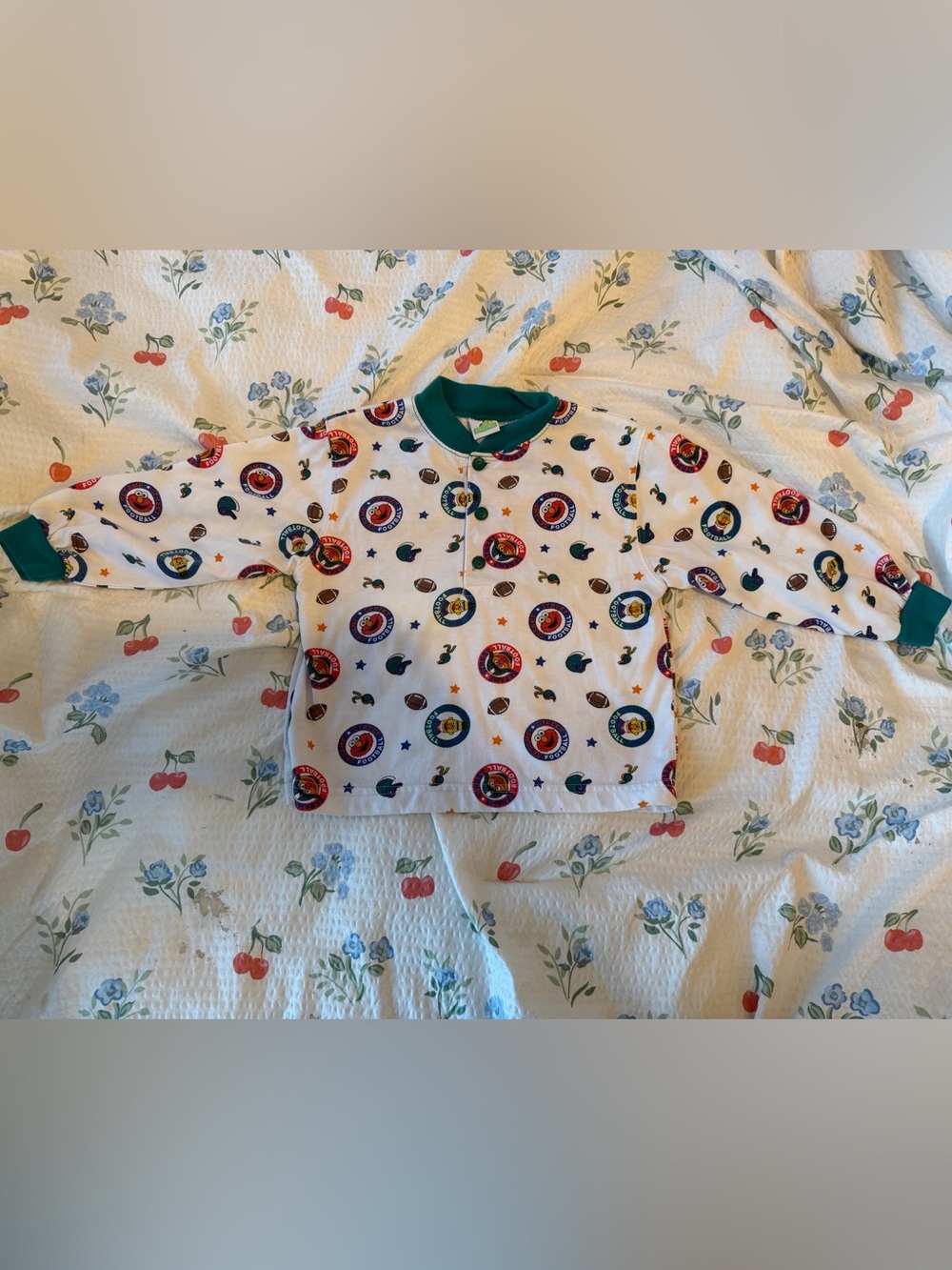 Vintage Sesame Street top w Green Trim
